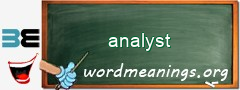 WordMeaning blackboard for analyst